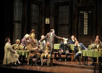 Don Stephenson (John Adams) and the Cast Photo